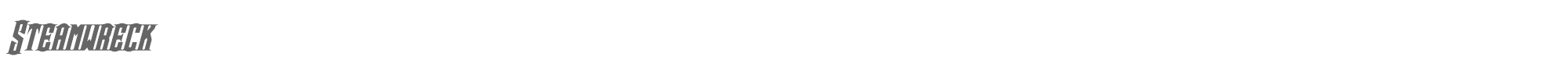 Sample characters Steamwreck Font